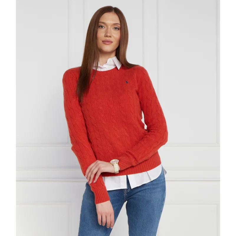 POLO RALPH LAUREN Wełniany sweter | Regular Fit | z dodatkiem kaszmiru