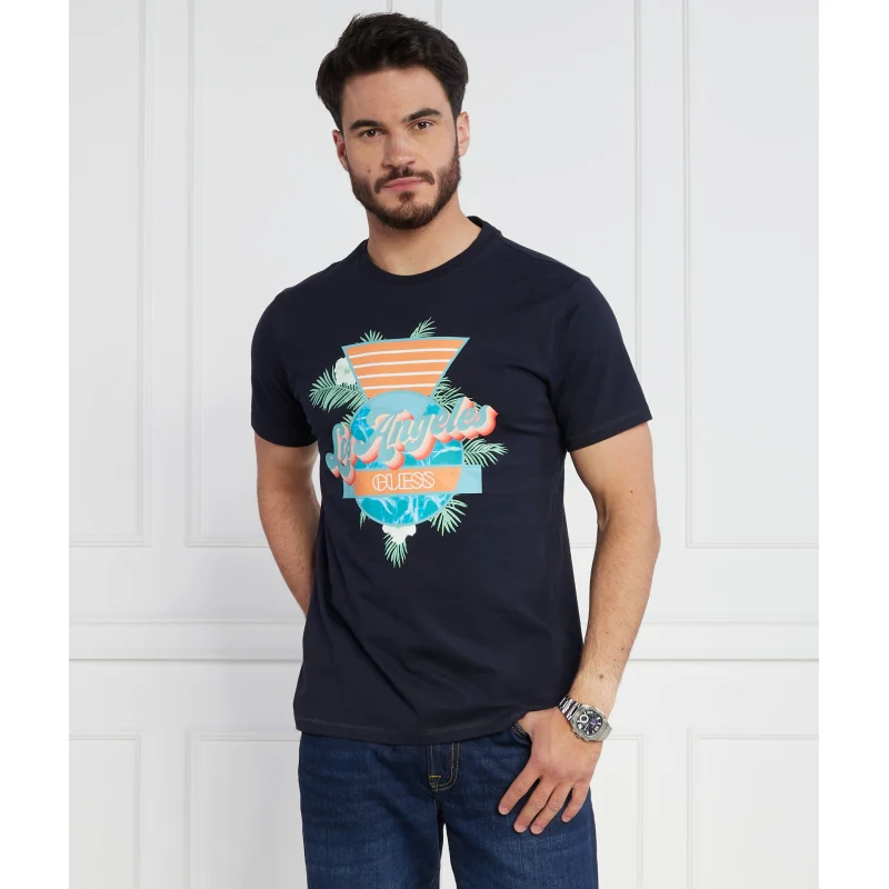 GUESS T-shirt SS CN CALIFORNIA FLO | Regular Fit