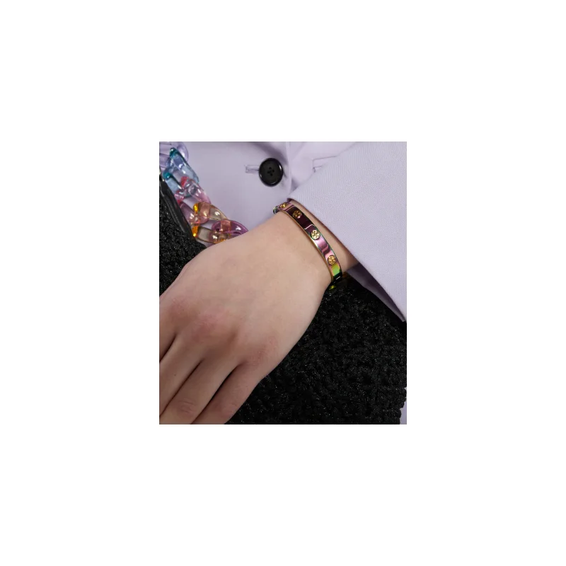 TORY BURCH Bransoletka Miller Stud Hinge Bracelet
