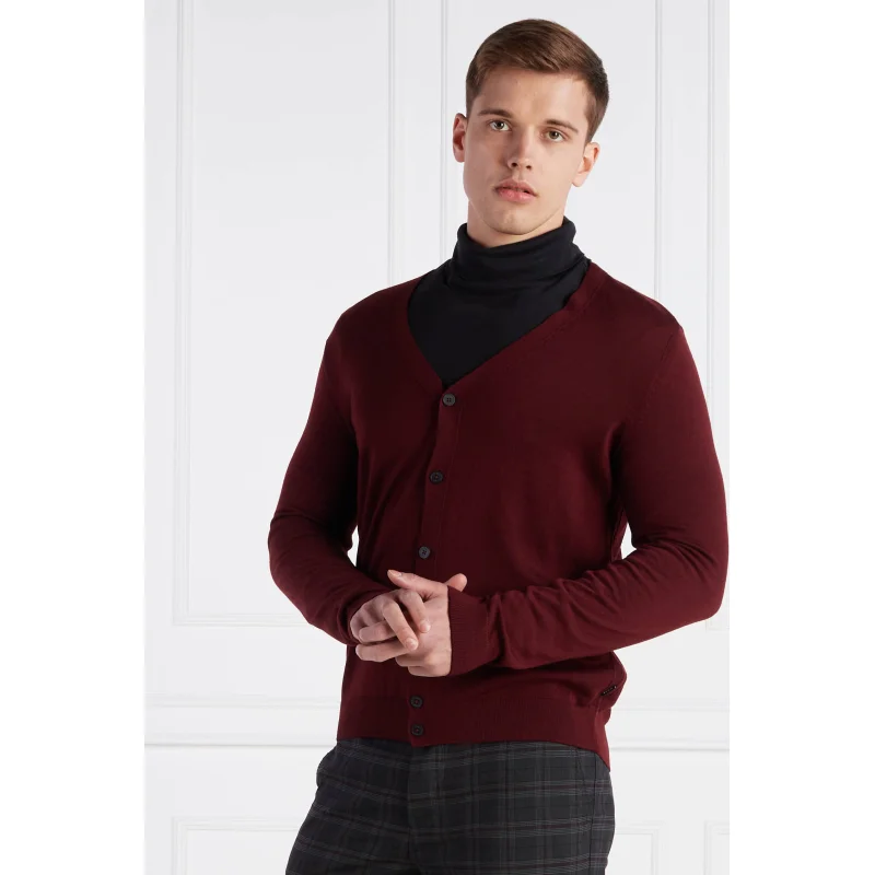 BOSS Wełniany kardigan Mardon-L | Slim Fit