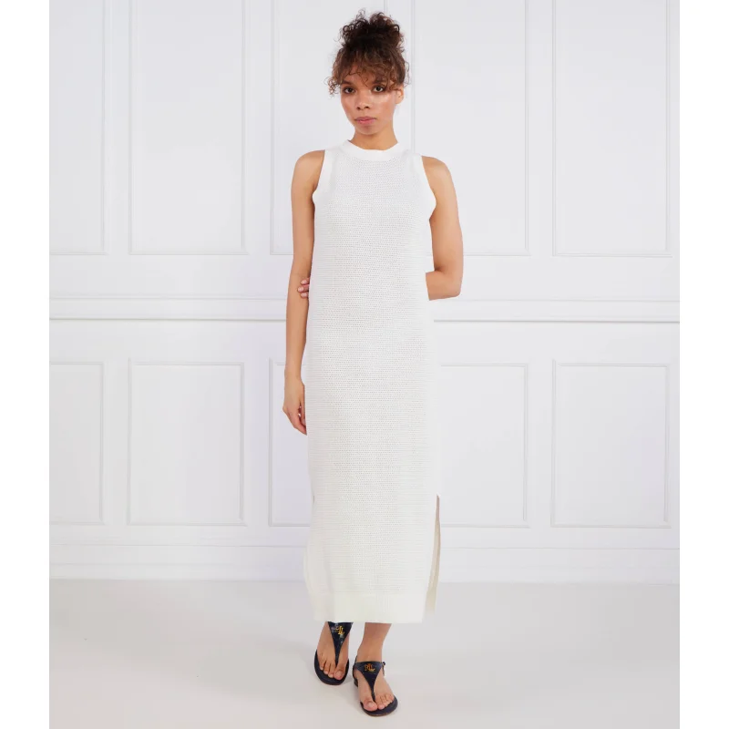 Tommy Hilfiger Sukienka LINEN BLEND TANK MIDI DRESS | z dodatkiem lnu | z dodatkiem lnu