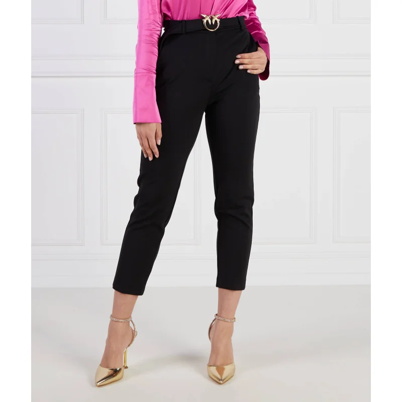 Pinko Spodnie z paskiem POTENZA | Cropped Fit