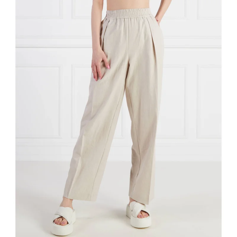 Samsøe Samsøe Lniane spodnie | Loose fit