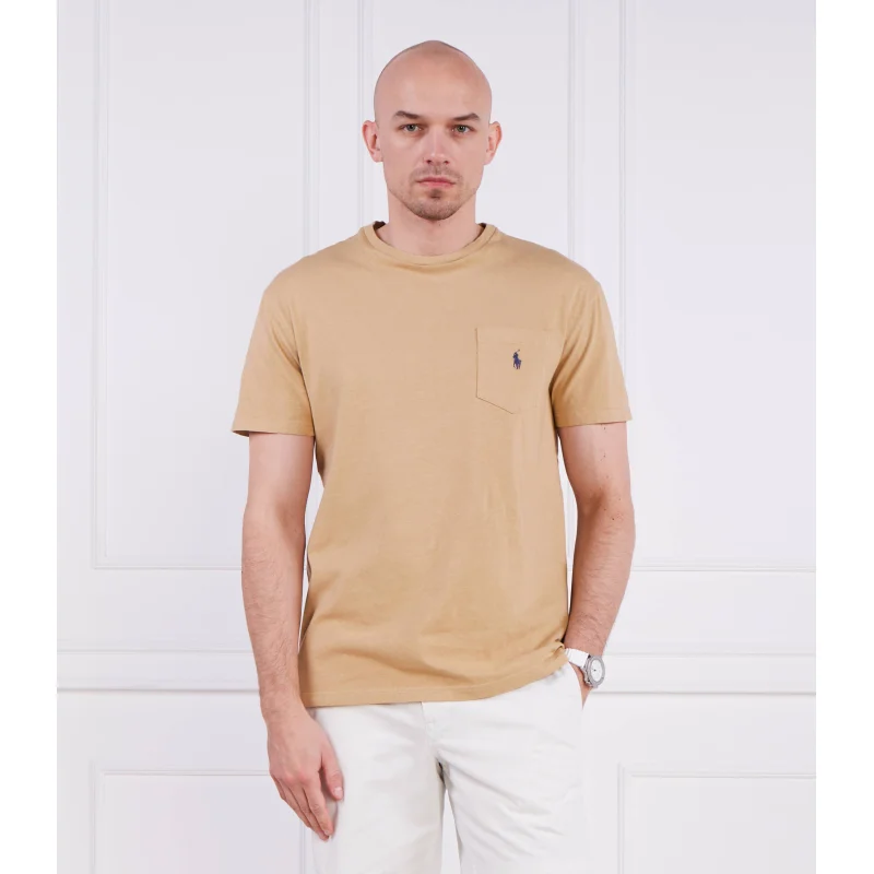 POLO RALPH LAUREN T-shirt | Regular Fit | z dodatkiem lnu