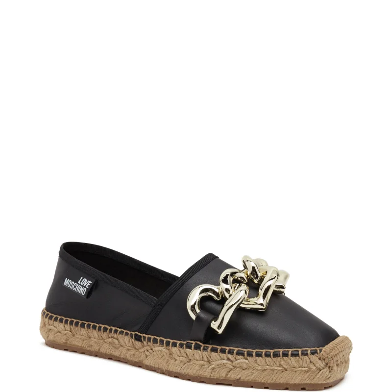 Love Moschino Skórzane espadryle