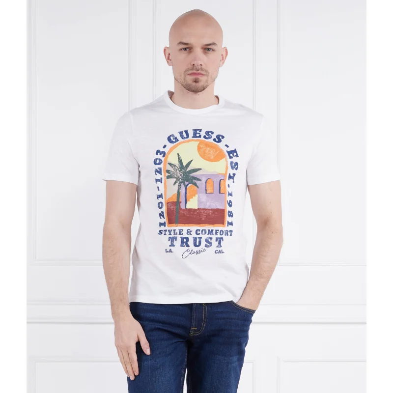 GUESS T-shirt PALM WINDOW | Slim Fit