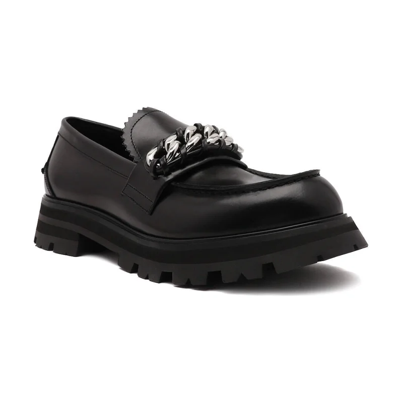 Alexander McQueen Skórzane mokasyny