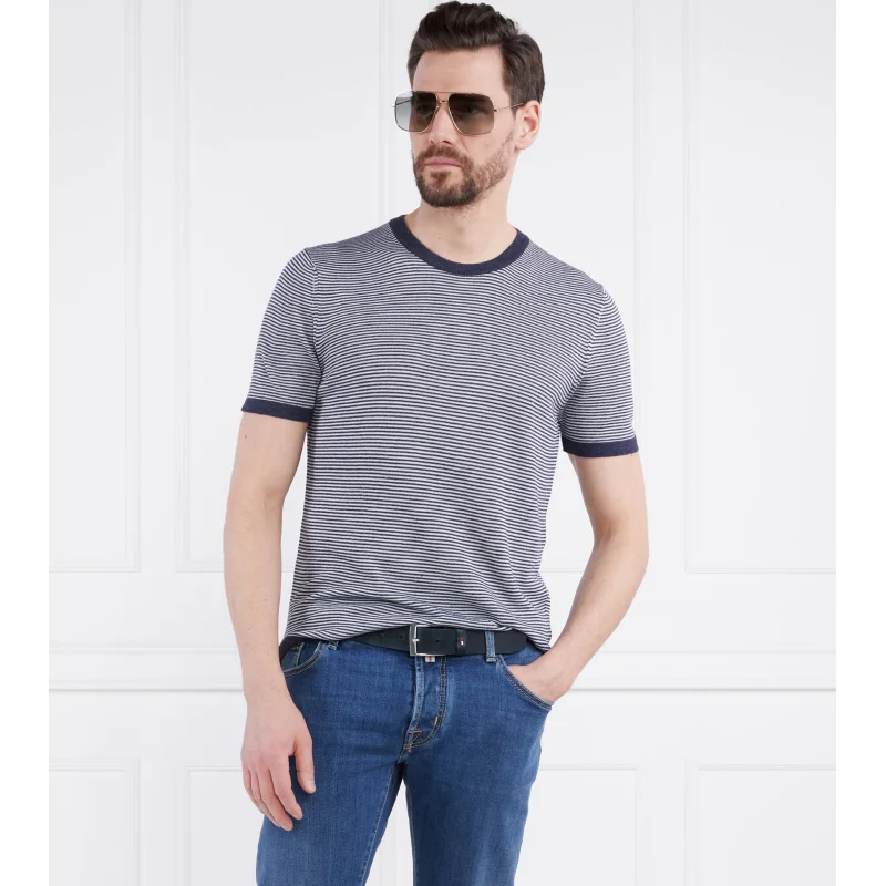Joop! T-shirt Madrin | Regular Fit | z dodatkiem lnu