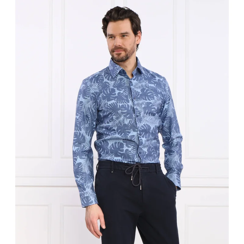 BOSS BLACK Koszula C-HAL-kent-C1-223 | Casual fit | z dodatkiem lnu