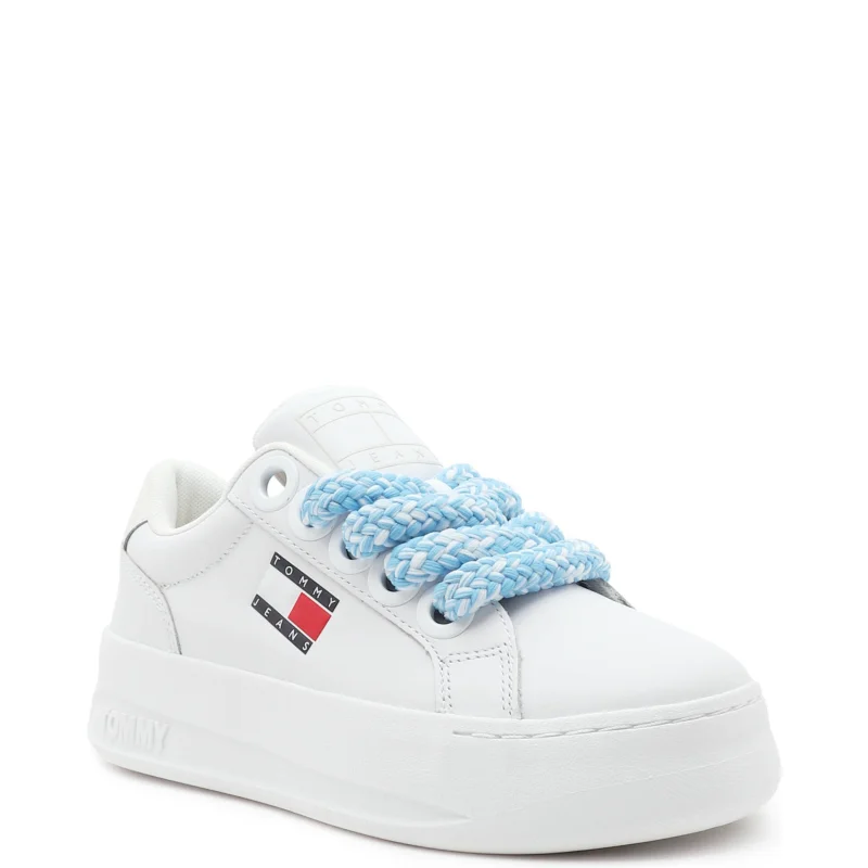 Tommy Jeans Skórzane trampki CITY FLATFORM