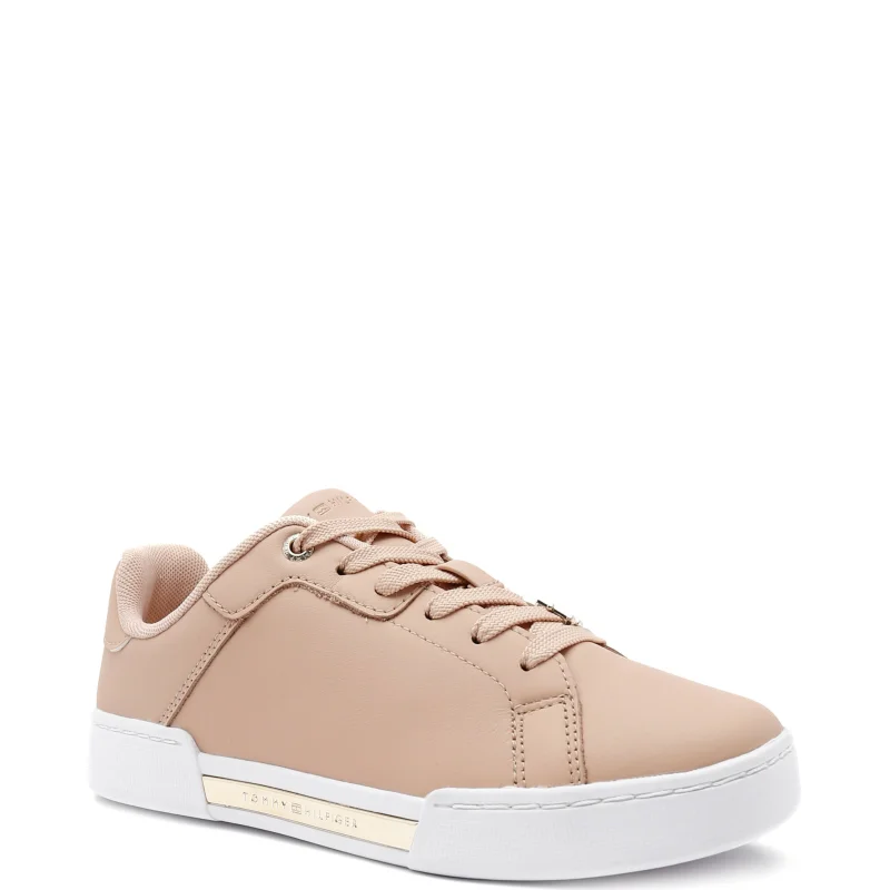 Tommy Hilfiger Skórzane trampki COURT SNEAKER GOLDEN TH