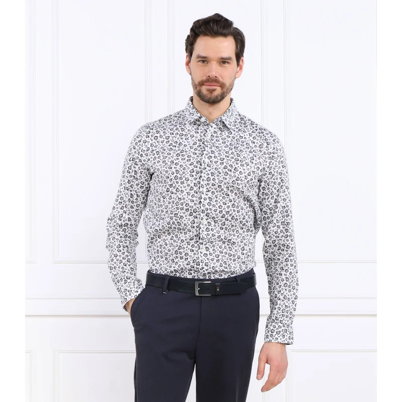 BOSS BLACK Lniana koszula Roger_F | Slim Fit