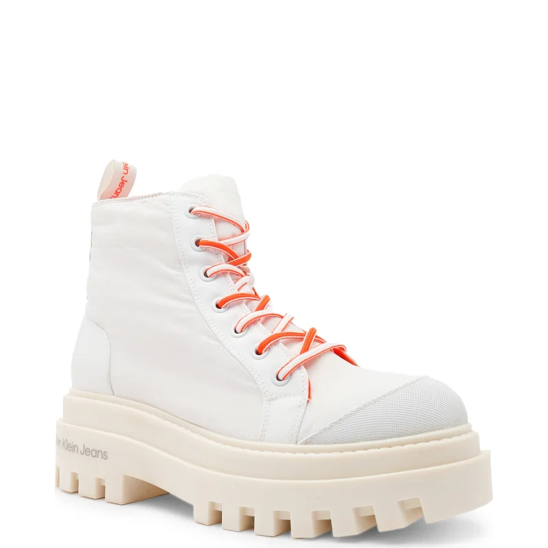 CALVIN KLEIN JEANS Botki TOOTHY COMBAT BOOT SOFTNY | z dodatkiem skóry