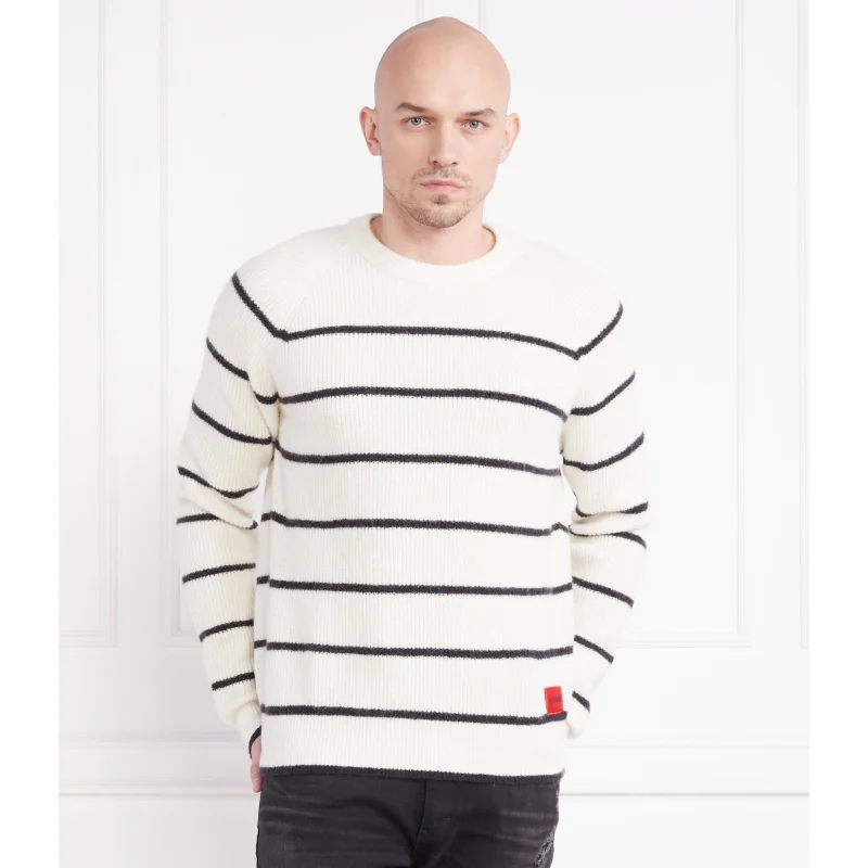 HUGO Wełniany Sweter Stom | Regular Fit |