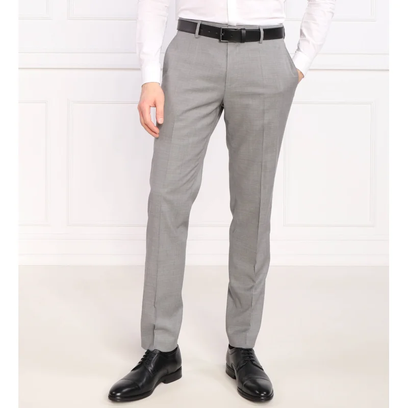 BOSS Wełniane spodnie H-Genius-MM-224 | Slim Fit