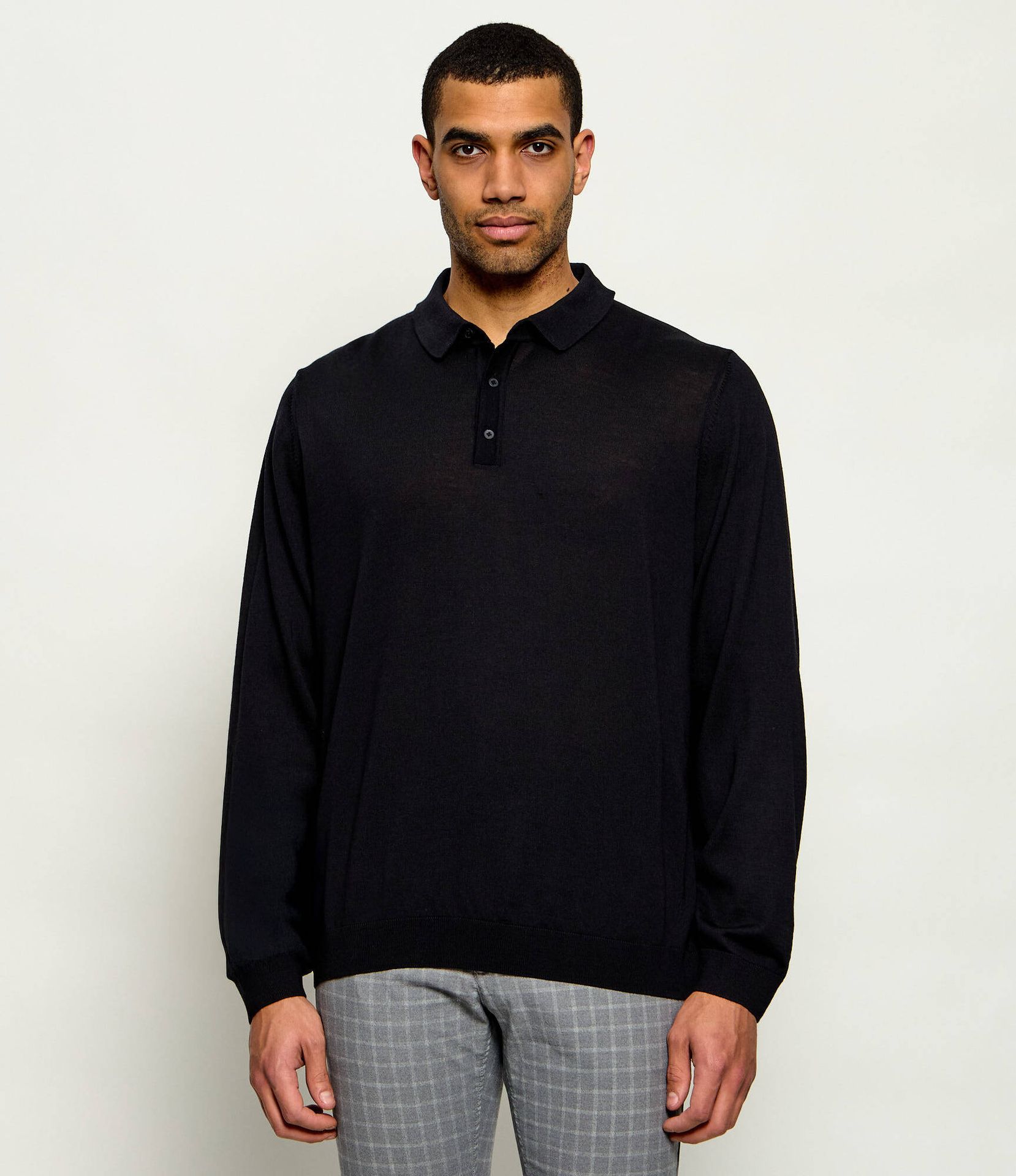 BOSS BLACK Wełniane polo Lancione Regular Fit