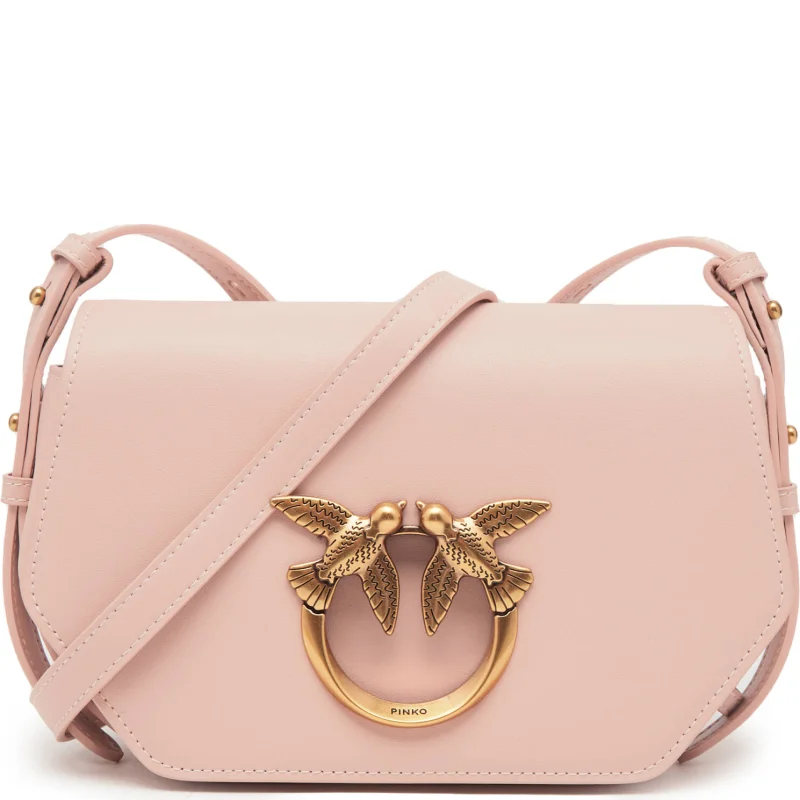 Pinko Skórzana torebka na ramię LOVE CLICK EXAGON MINI VITELLO