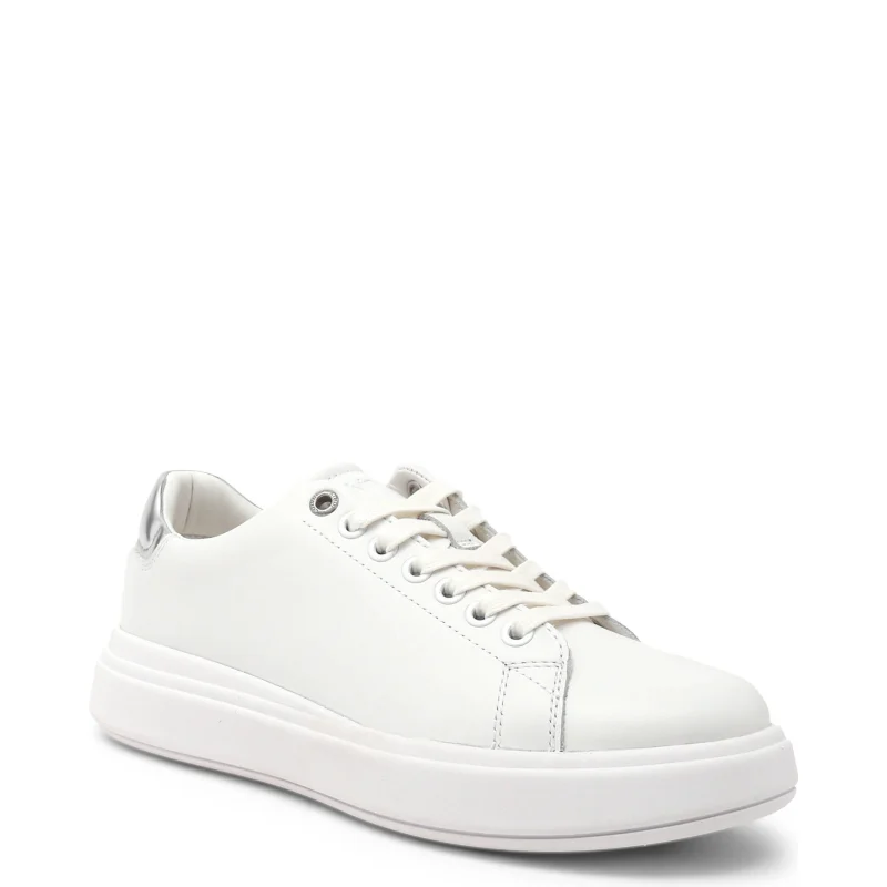 Calvin Klein Skórzane trampki RAISED CUPSOLE LACE UP