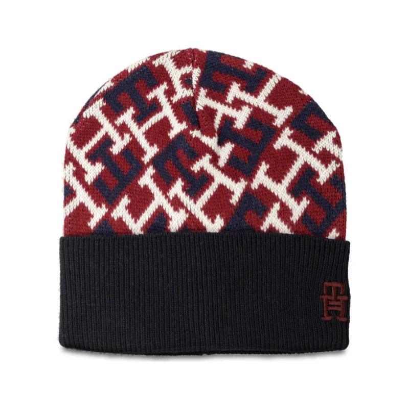 Tommy Hilfiger Czapka TH MONOGRAM | z dodatkiem wełny i kaszmiru