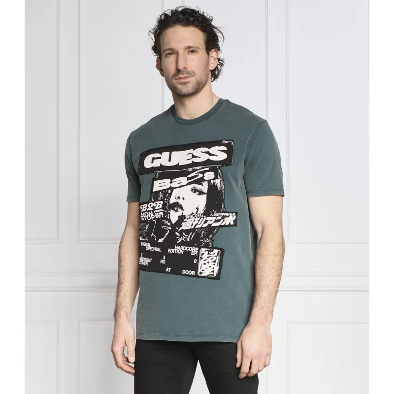 GUESS T-shirt SS BSC GUESS MUSIC POSTER | Regular Fit