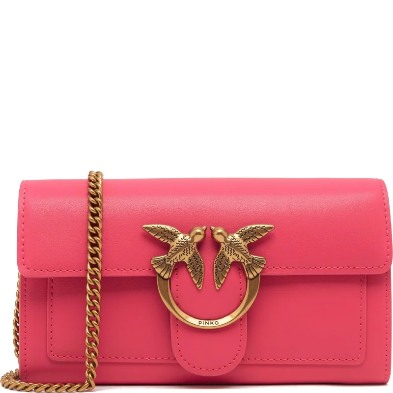Pinko Skórzana listonoszka LOVE ONE WALLET C VITELLO SETA