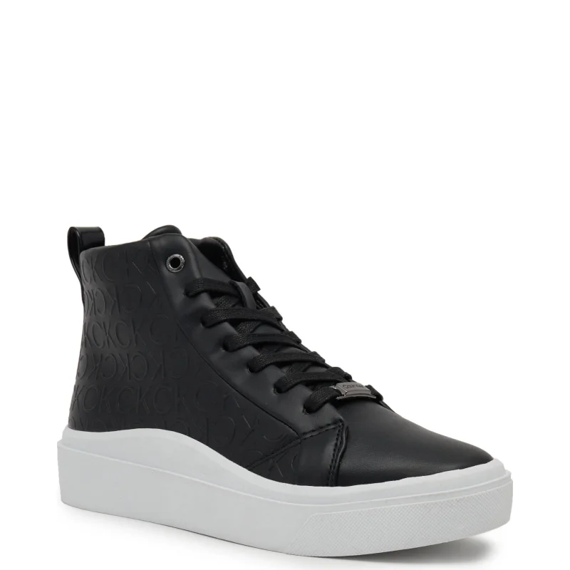 Calvin Klein Skórzane trampki CUPSOLE WAVE HIGH TOP