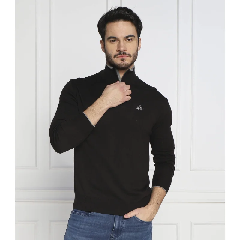 La Martina Sweter yw020 | Slim Fit | z dodatkiem wełny