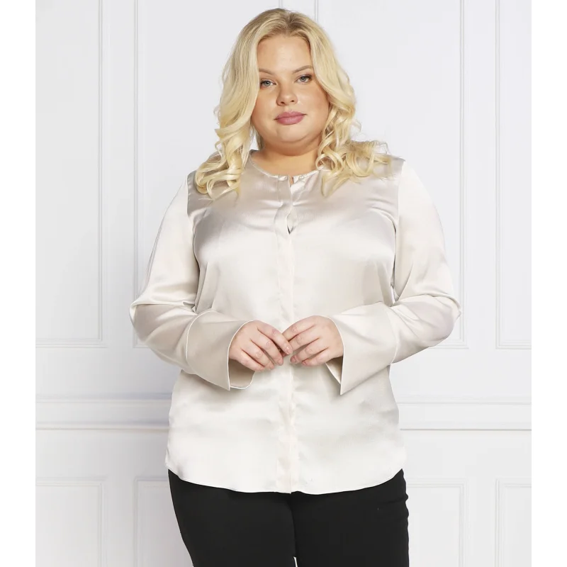 Persona by Marina Rinaldi Satynowa bluzka FASCIA plus size | Regular Fit