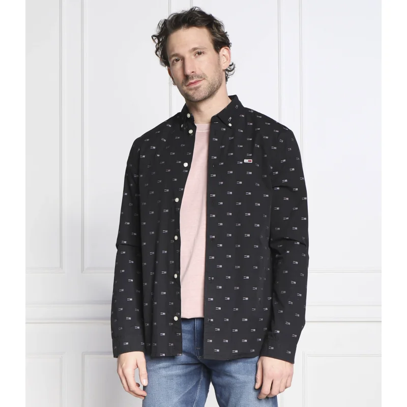 Tommy Jeans Koszula ESSENTIAL DOBBY | Regular Fit