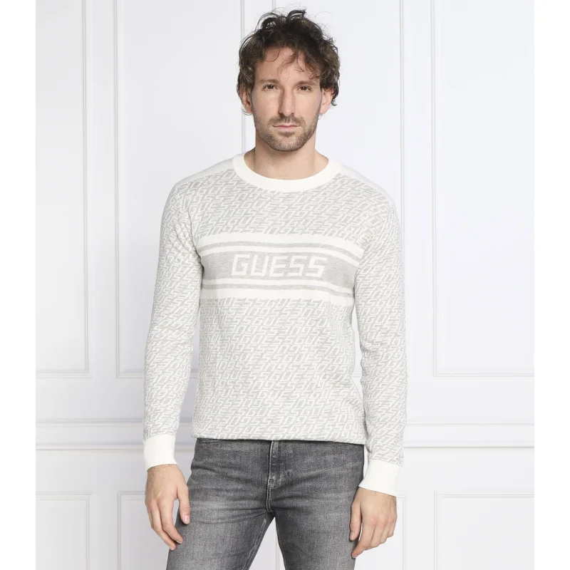 GUESS Sweter PALMER | Slim Fit | z dodatkiem wełny