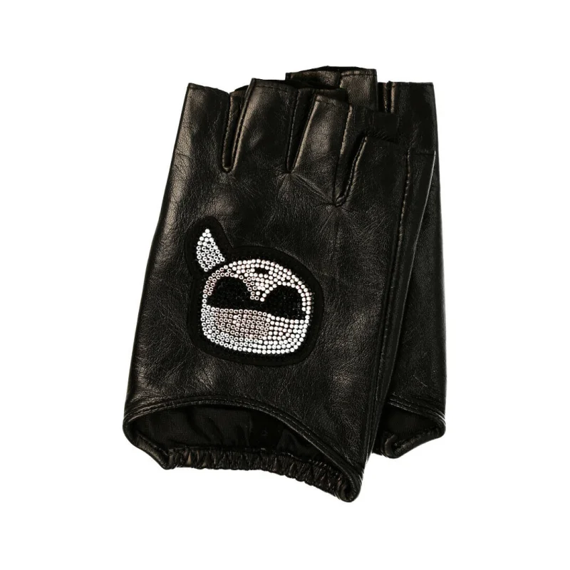 Karl Lagerfeld Skórzane rękawiczki K/Ikonik Rhinest