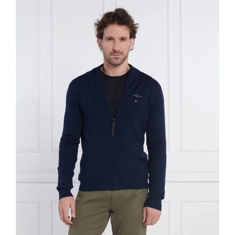 Aeronautica Militare Wełniany kardigan | Regular Fit