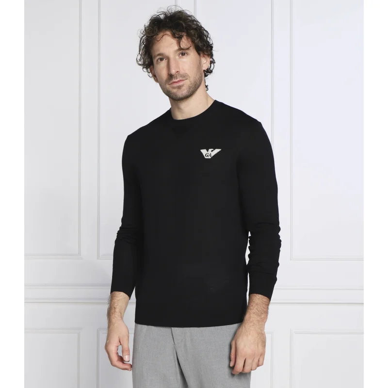 Emporio Armani Wełniany sweter | Slim Fit