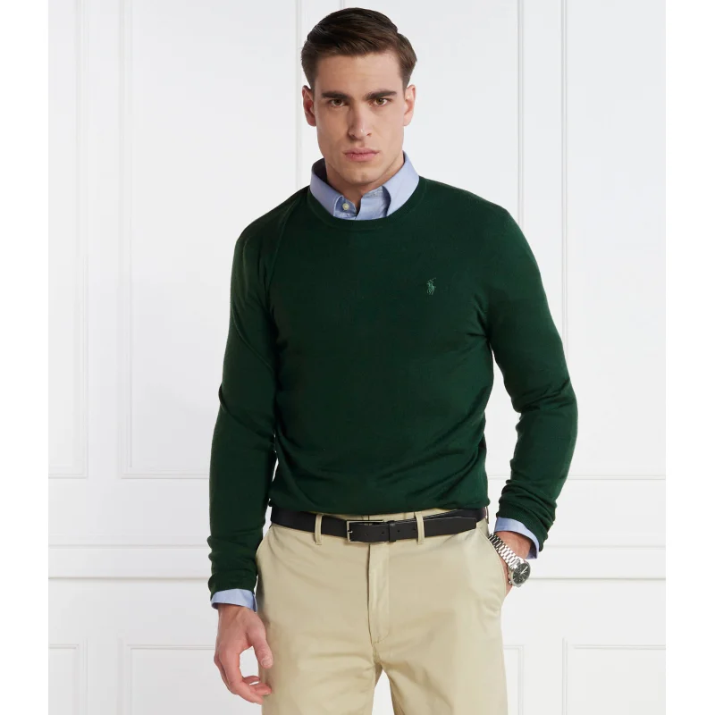 POLO RALPH LAUREN Wełniany sweter | Slim Fit