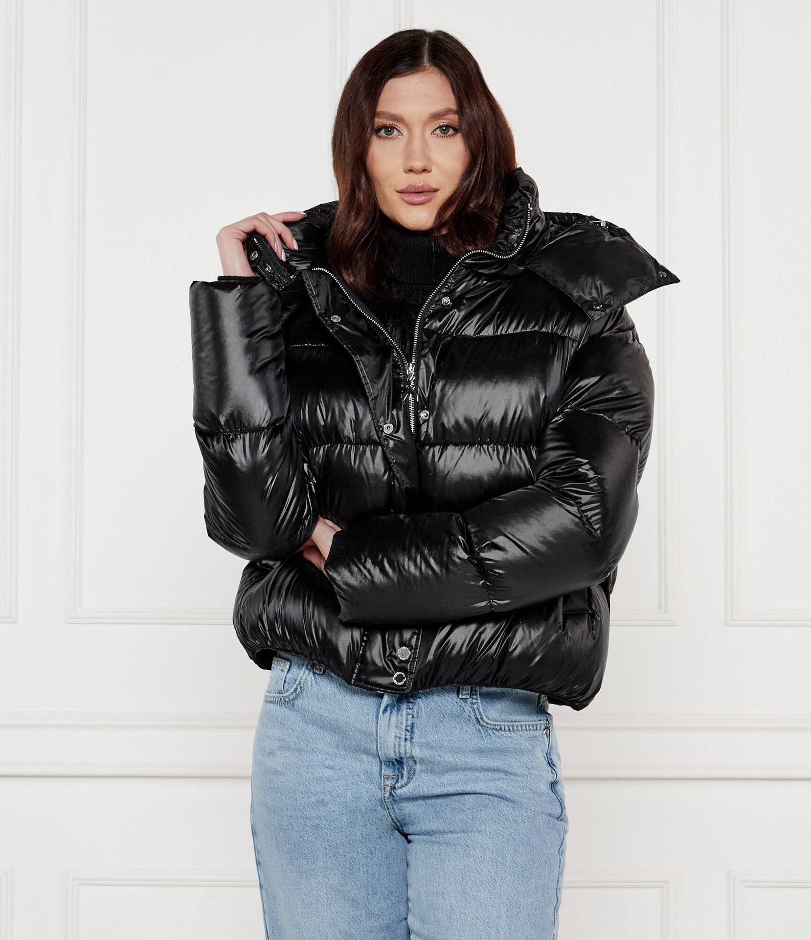 Patrizia Pepe Puchowa kurtka Cropped Fit