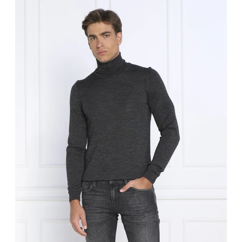 BOSS Wełniany golf Musso-P | Slim Fit