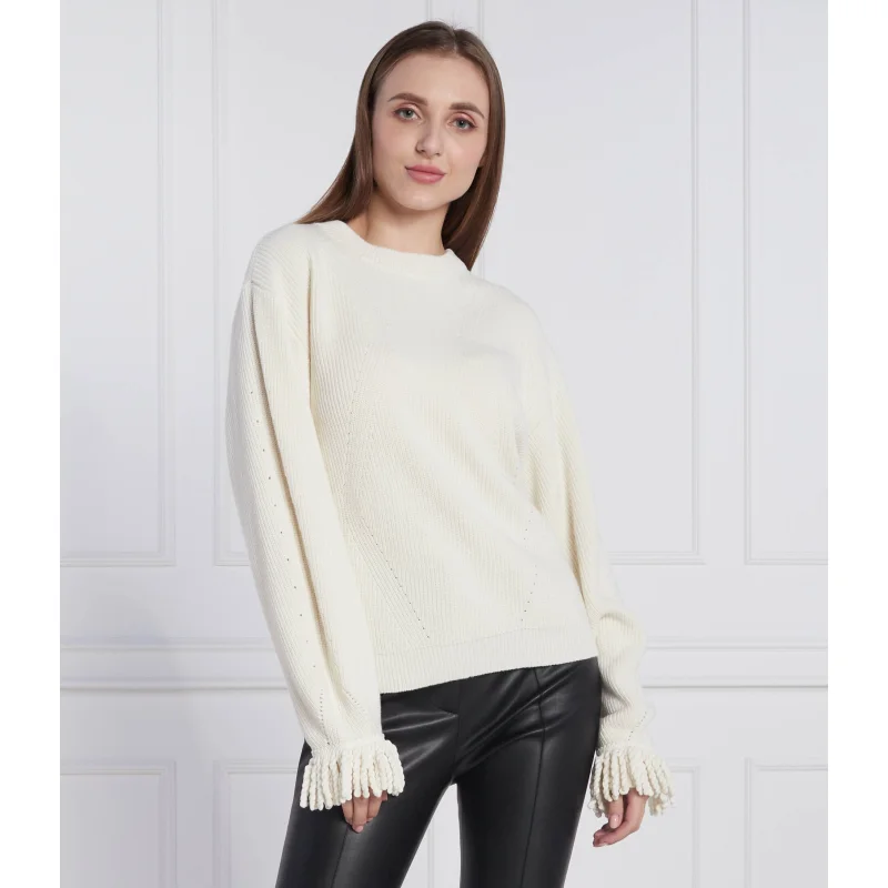 TWINSET Sweter | Regular Fit | z dodatkiem wełny i kaszmiru