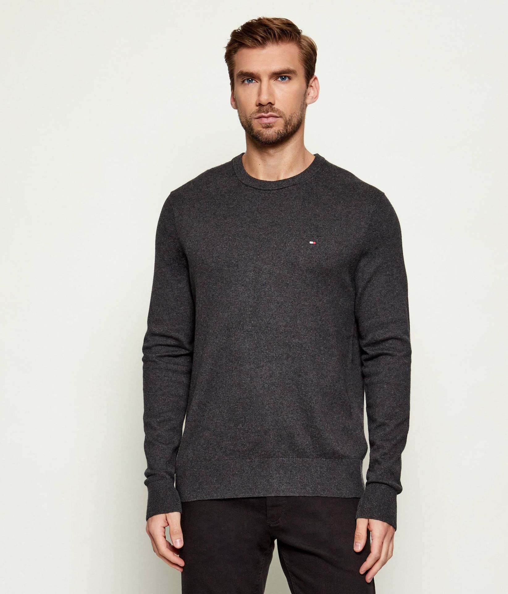Tommy Hilfiger Sweter Regular Fit z dodatkiem kaszmiru