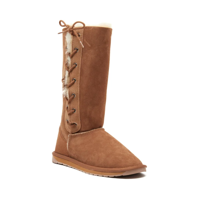 EMU Australia Skórzane śniegowce Platinum Hi Lace | z dodatkiem wełny