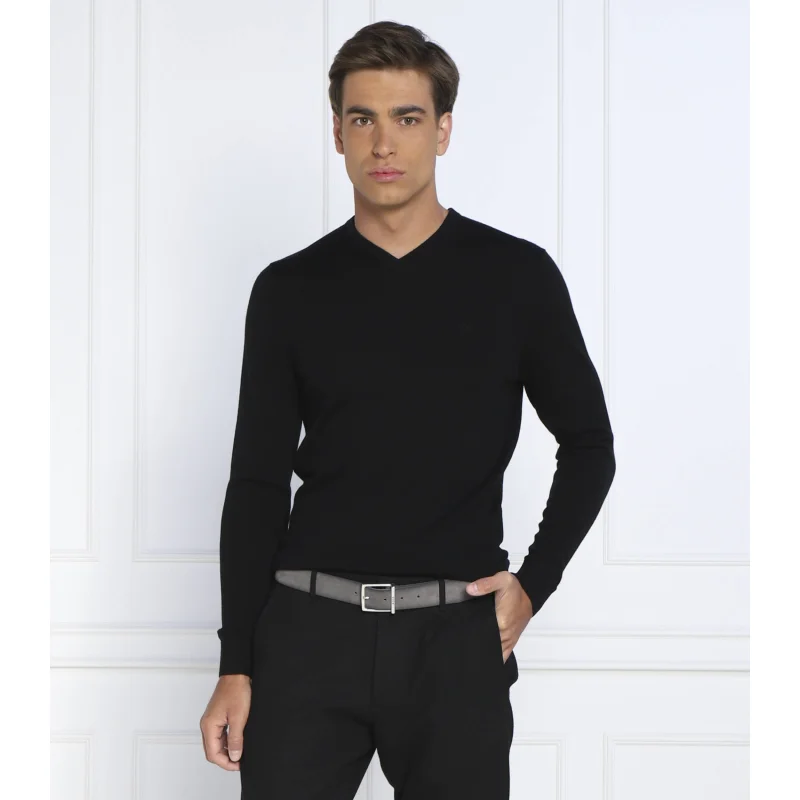 Calvin Klein Wełniany sweter SUPERIOR | Slim Fit