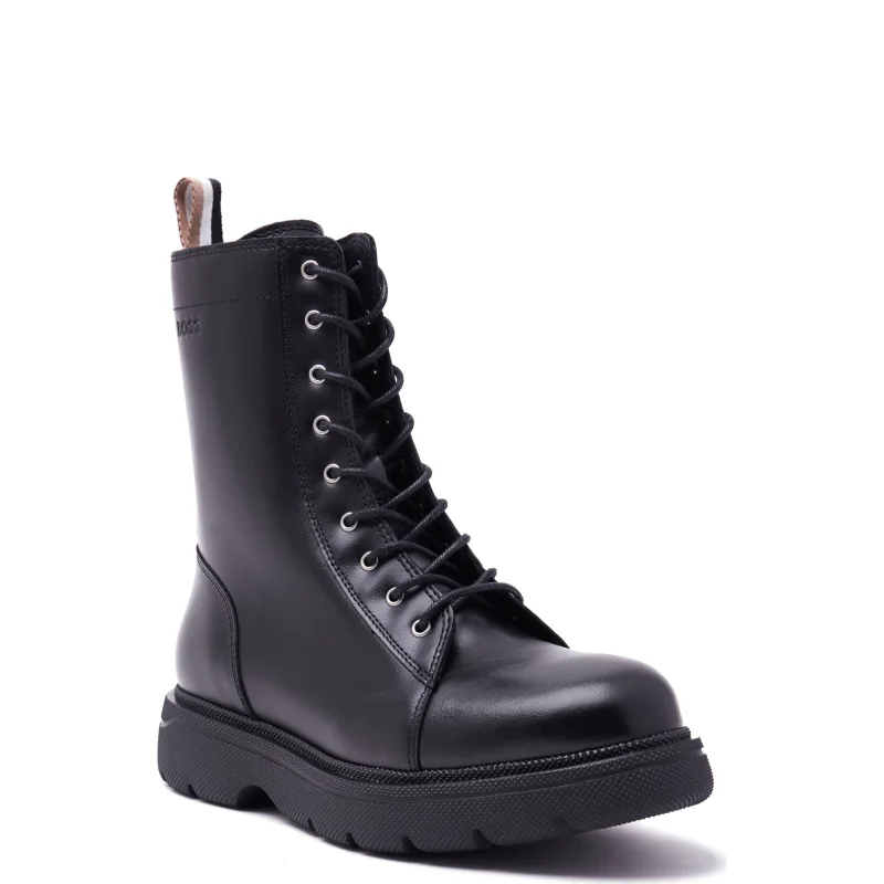 BOSS Skórzane botki Jacob LaceUp-C