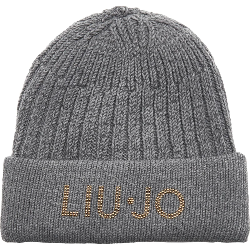 Liu Jo Czapka LOGO BORCHIE | z dodatkiem wełny