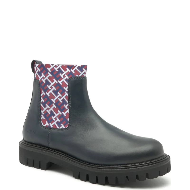 Tommy Hilfiger Skórzane sztyblety