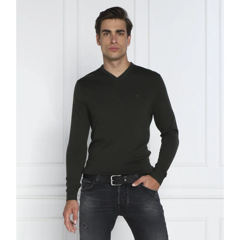 Calvin Klein Wełniany sweter SUPERIOR | Slim Fit