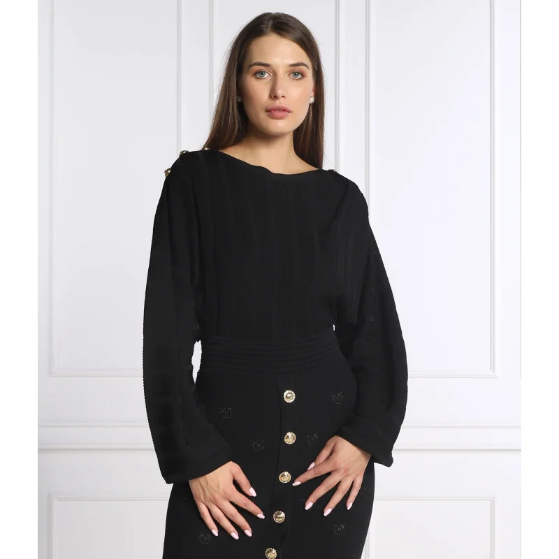 Pinko Sweter WINE | Cropped Fit