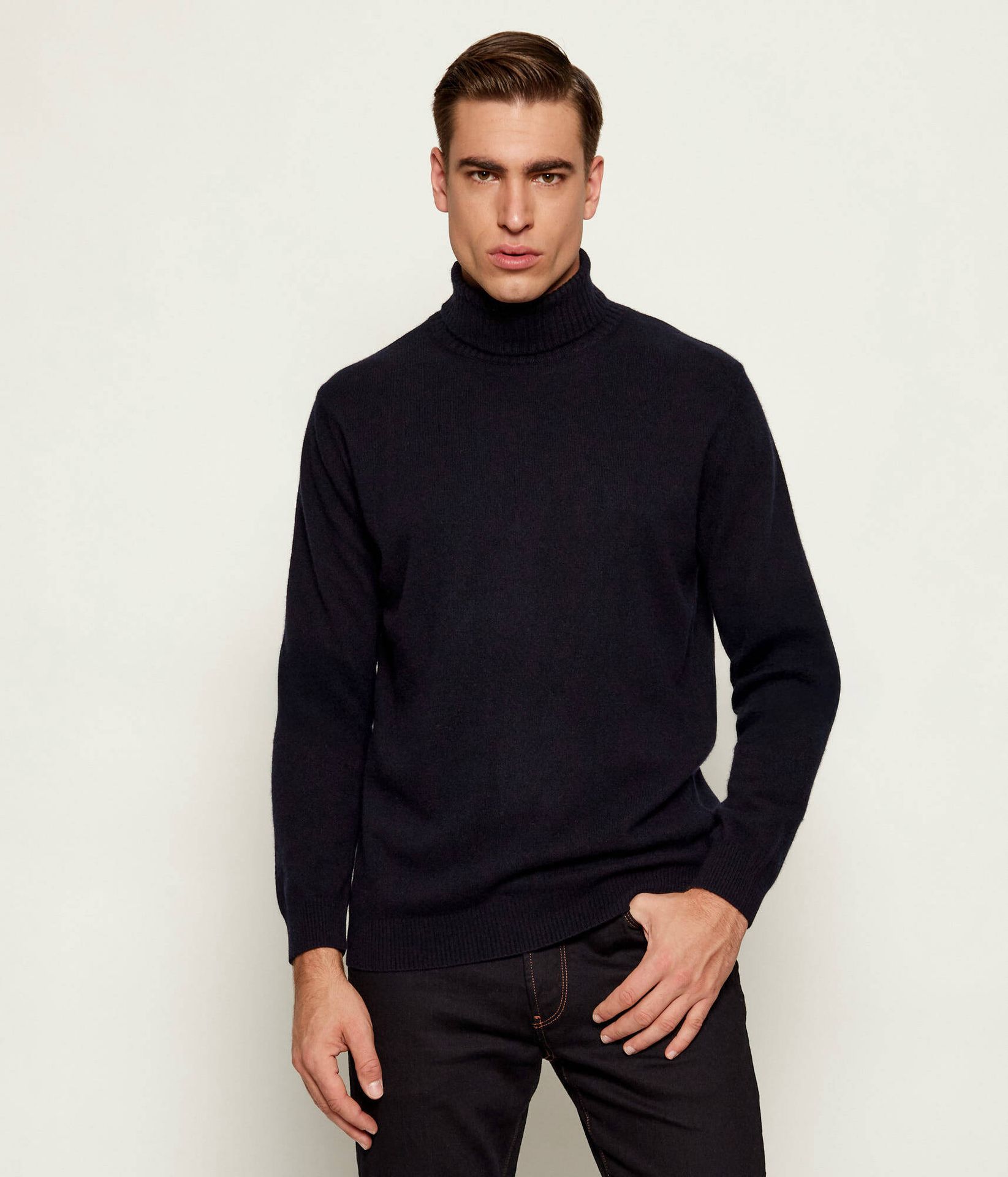 Oscar Jacobson Golf Salim Rollneck Regular Fit z dodatkiem wełny i kaszmiru