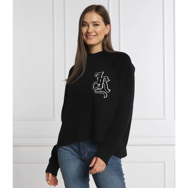 John Richmond Sweter MORON | Oversize fit | z dodatkiem wełny