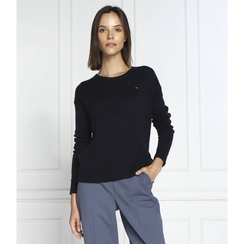 Tommy Hilfiger Wełniany sweter | Relaxed fit