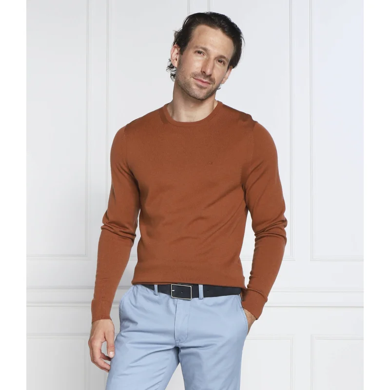 Calvin Klein Wełniany sweter | Regular Fit