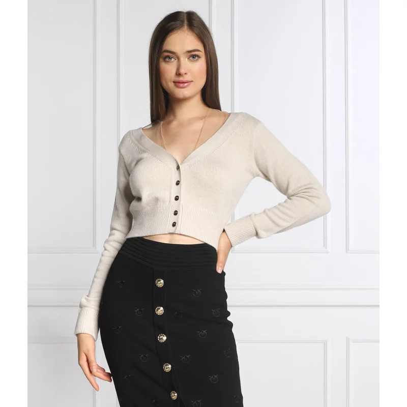 Pinko Kardigan INFUSO | Cropped Fit | z dodatkiem wełny